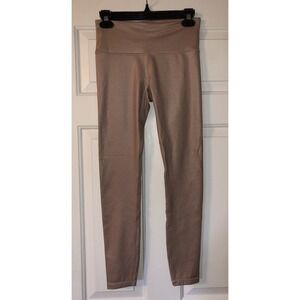 Athleta Leggings Womens Size XS Metallic Pink Athleisure Media Pocket Workout